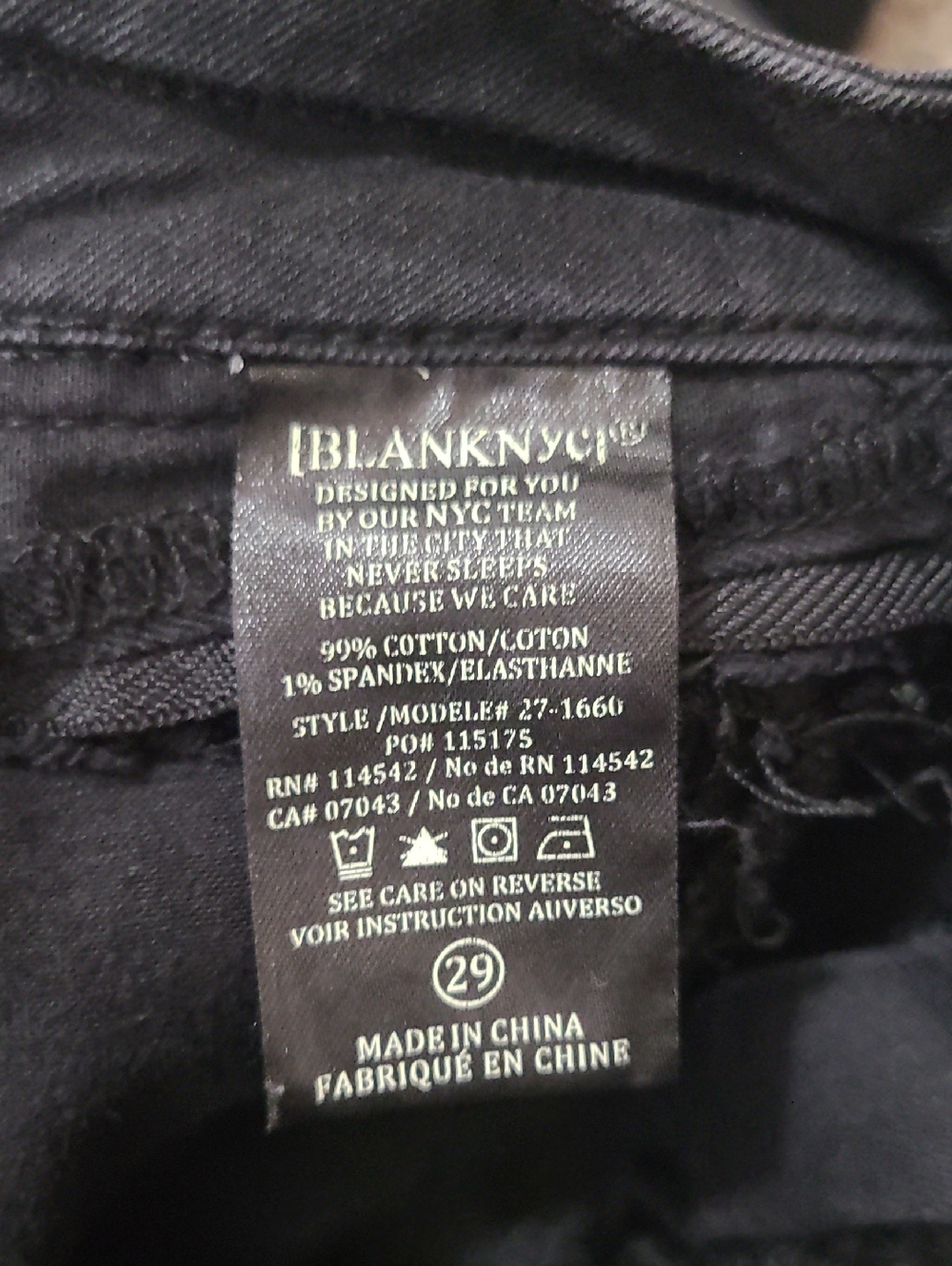 Blank NYC Black Reade Moto Bikercore Zipper Ankle Cargo Skinny Jeans - Picture 3 of 3